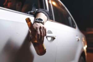 UF student holding beer while he is driving and getting a DUI in Gainesville, FL