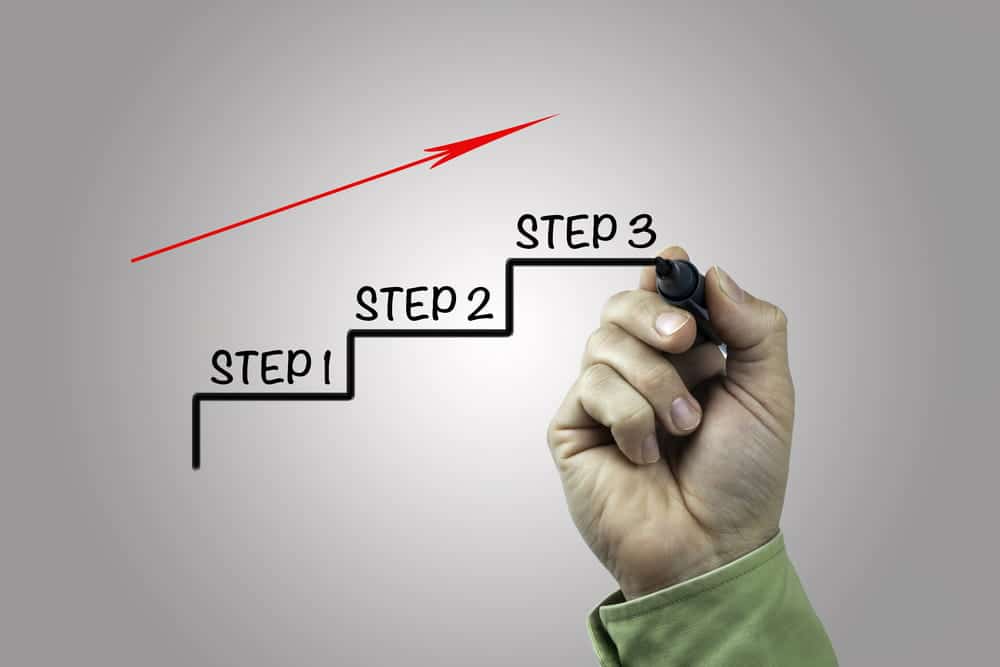 Image is of a step by step visual diagram illustrating the structured process involved in administrative expungement